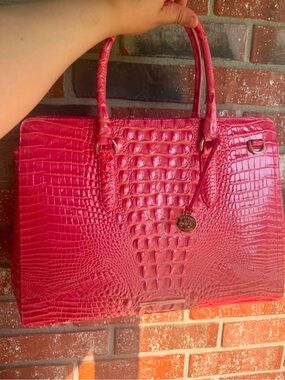 Brahmin Finley carryall Coral Snapdragon